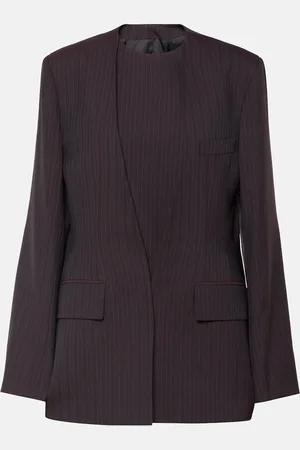 Victoria Beckham Herringbone chalk stripe blazer