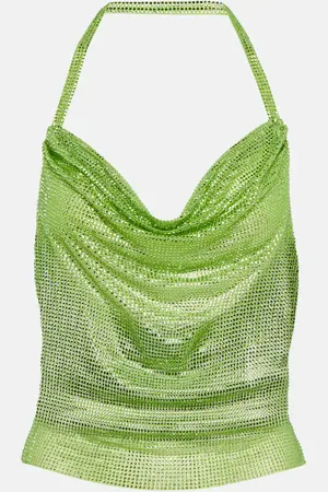GIUSEPPE DI MORABITO Crystal-embellished halterneck top