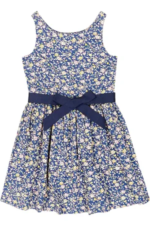 Ralph Lauren Bow-embellished floral cotton dress