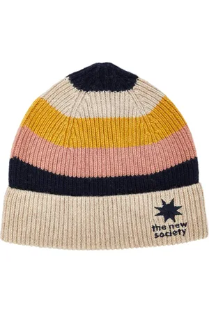 The New Society Antoniette striped wool-blend beanie