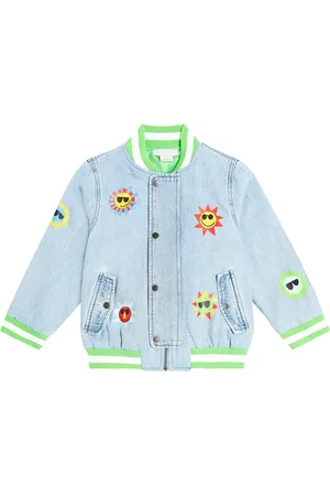 Stella McCartney Embroidered denim varsity jacket