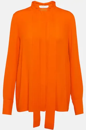 VALENTINO Scarf neckline silk shirt