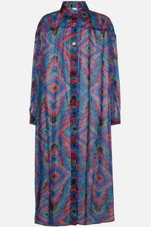 ERES Dj printed cotton voile shirt dress