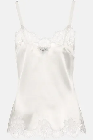 Dolce & Gabbana Lace-trimmed satin camisole