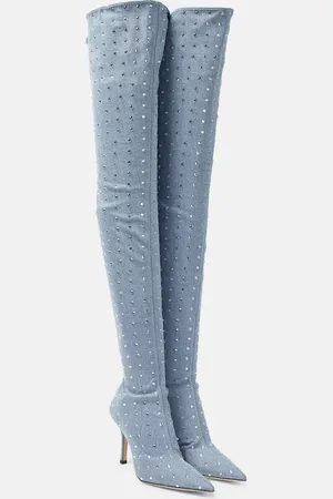 PARIS TEXAS Holly Mama denim over-the-knee boots
