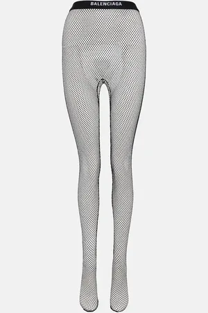 Balenciaga Logo waistband fishnet tights