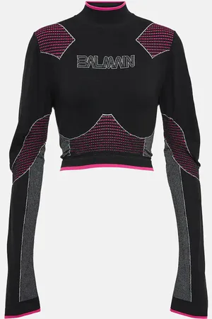 Balmain Logo crop top