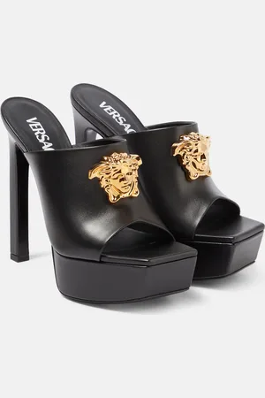 VERSACE Medusa leather platform mules