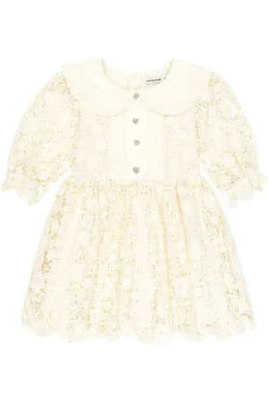 Self-Portrait Embellished guipure lace dress