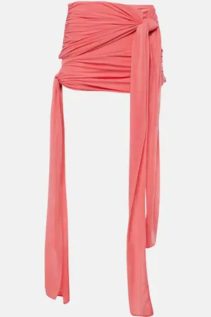 BLUMARINE Ruched jersey mini skirt