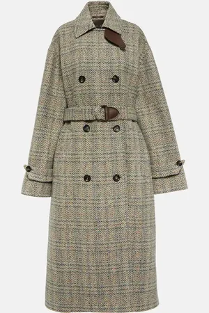Loro Piana Herringbone wool and cashmere-blend coat