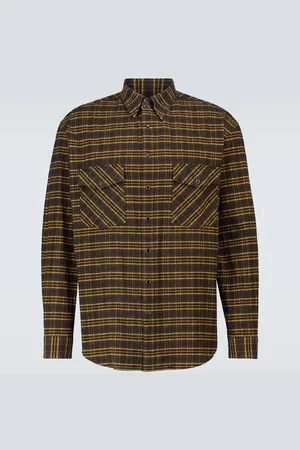 Auralee Checked cotton and silk shirt
