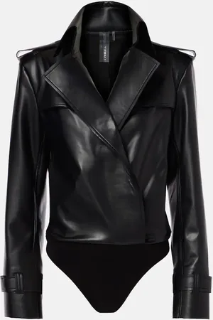 Norma Kamali Faux leather bodysuit