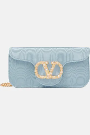 VALENTINO GARAVANI LocÃ² Mini embellished moirÃ© clutch