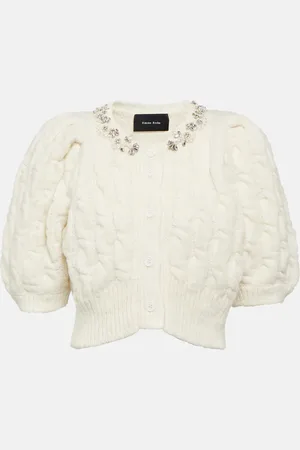 Simone Rocha Cable-knit alpaca and wool-blend cardigan
