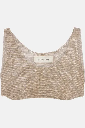 Bananhot Knitted lamÃ© bra top