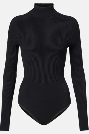 Alaïa AlaÃ¯a Ribbed-knit turtleneck bodysuit