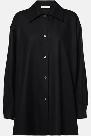 The Row Komako wool and cashmere shirt