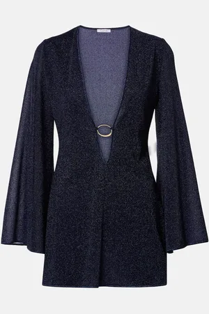 Oseree OsÃ©ree LumiÃ¨re O Chain lamÃ© minidress