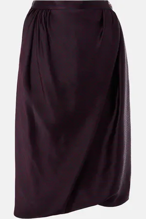 Vivienne Westwood Drunken striped draped checked midi skirt