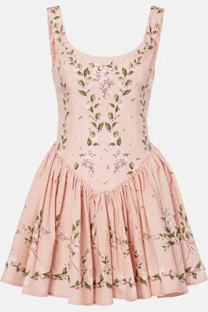 Agua by Agua Bendita Pluma Wisteria floral corset cotton dress