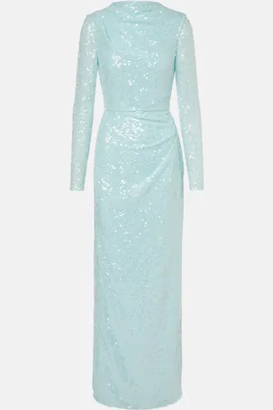 Erdem Sequined gathered gown