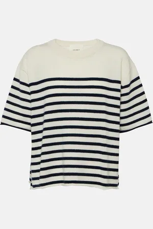 Lisa Yang Cila striped cashmere T-shirt
