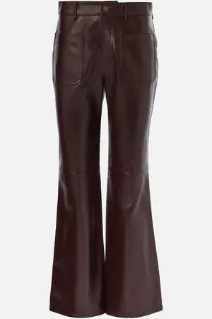 Chloé ChloÃ© Mid-rise leather flared pants
