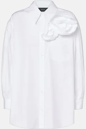 Simone Rocha Floral-appliquÃ© cotton shirt