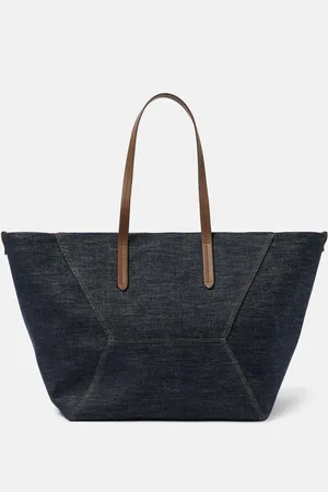 Brunello Cucinelli Duo Large denim tote bag