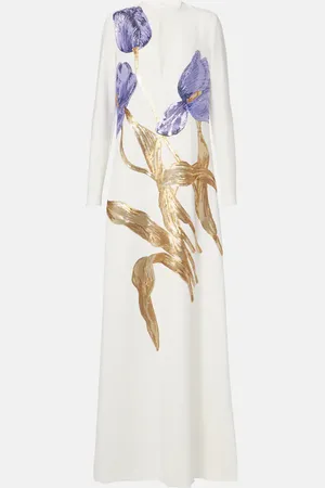 Costarellos Malvina sequined crÃªpe gown