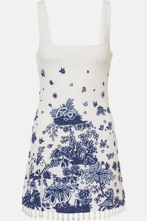 Staud Le Sable fringed beaded minidress
