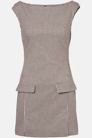 Staud Walker checked minidress