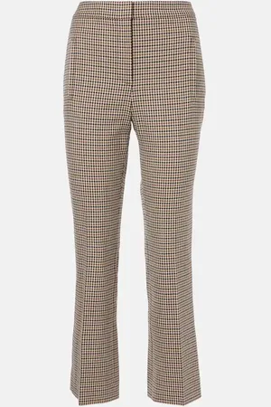VERONICA BEARD Arte Houndstooth high-rise cropped pants