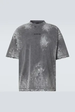 Balenciaga Distressed cotton-blend jersey T-shirt