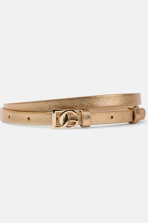 Dolce & Gabbana DG 10mm metallic leather belt
