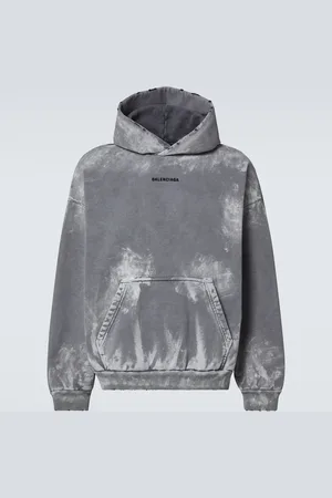 Balenciaga Distressed cotton jersey hoodie