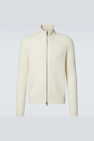 Thom Sweeney Wool and cashmere-blend zip-up sweater