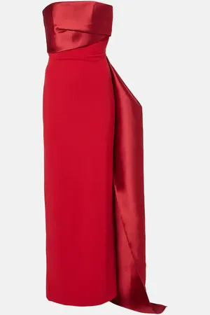 Solace Kinsley strapless crÃªpe and twill gown