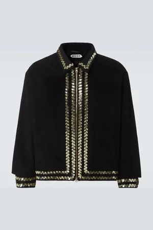 BODE Sequined cotton corduroy jacket