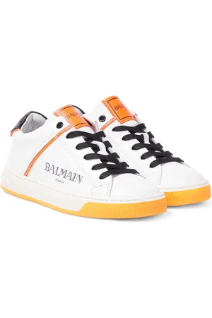 Balmain Logo leather sneakers
