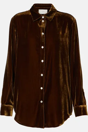 ASCENO London velvet pajama shirt
