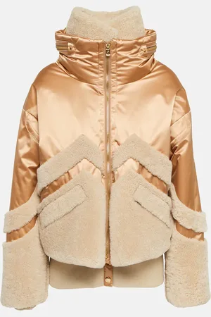 Bogner Milia shearling-paneled down ski jacket