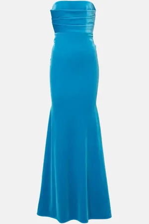ALEX PERRY Draped velvet gown