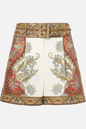 VERONICA BEARD Hobbes floral linen shorts