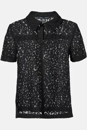 Proenza Schouler Kennedy floral lace polo shirt