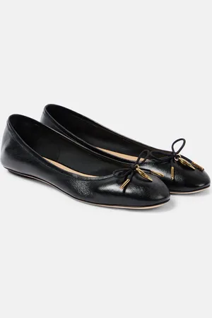 Chloé ChloÃ© Iris bow-detail leather ballet flats