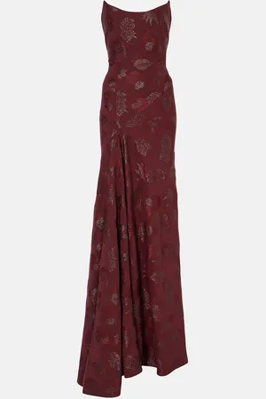 Markarian Floral metallic corset gown