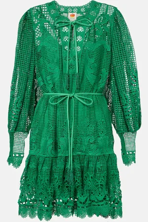 Farm Rio Tropical Flight guipure minidress
