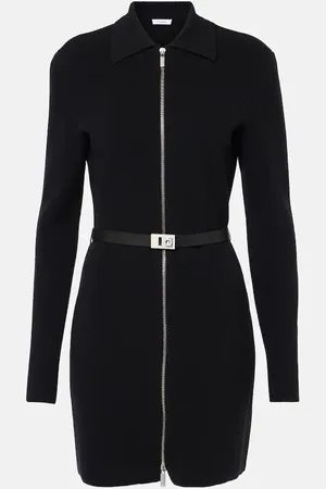 Salvatore Ferragamo Zip-up belted shirt dress